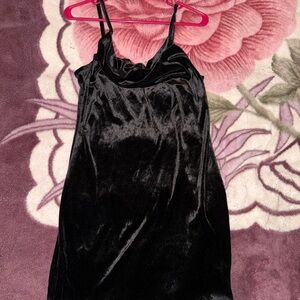 Elegant Black Velvet Dress